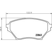 Колодки тормозные дисковые Nisshinbo передние, комплект на ось (4 шт), арт. NP5064 (PF-5486)
