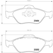 Колодки тормозные дисковые Nisshinbo передние, комплект на ось (4 шт), арт. NP5008 (PF-5495)