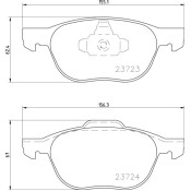 Колодки тормозные дисковые Nisshinbo передние, комплект на ось (4 шт), арт. NP5006 (PF-5507)