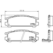 Колодки тормозные дисковые Nisshinbo задние, комплект на ось (4 шт), арт. NP7004 (PF-7249)