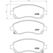Колодки тормозные дисковые Nisshinbo передние, комплект на ось (4 шт), арт. NP7002 (PF-7398)