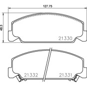 Колодки тормозные дисковые Nisshinbo передние, комплект на ось (4 шт), арт. NP8015 (PF-8190)