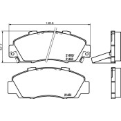 Колодки тормозные дисковые Nisshinbo передние, комплект на ось (4 шт), арт. NP8003 (PF-8254)