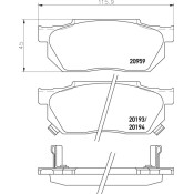 Колодки тормозные дисковые Nisshinbo передние, комплект на ось (4 шт), арт. NP8006 (PF-8263)