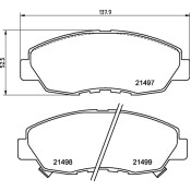 Колодки тормозные дисковые Nisshinbo передние, комплект на ось (4 шт), арт. NP8000 (PF-8374)
