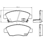 Колодки тормозные дисковые Nisshinbo передние, комплект на ось (4 шт), арт. NP8002 (PF-8510)