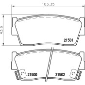 Колодки тормозные дисковые Nisshinbo передние, комплект на ось (4 шт), арт. NP9007 (PF-9298)