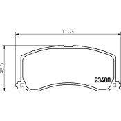 Колодки тормозные дисковые Nisshinbo передние, комплект на ось (4 шт), арт. NP9008 (PF-9381)