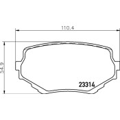 Колодки тормозные дисковые Nisshinbo передние, комплект на ось (4 шт), арт. NP9002 (PF-9382)