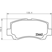 Колодки тормозные дисковые Nisshinbo передние, комплект на ось (4 шт), арт. NP9020 (PF-9406)
