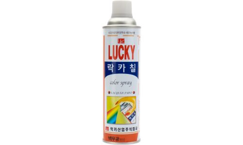 Краска аэрозольная Lucky, многоцелевая нитроэмаль, белая, цветовой код RAL 9003, баллон 530мл, арт. LC-315