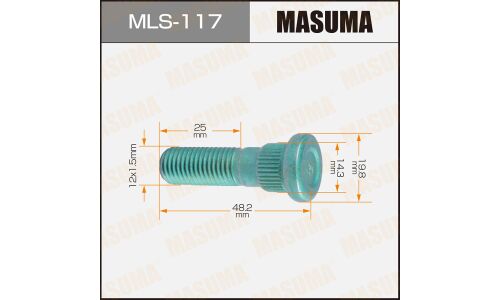 Шпилька колесная Masuma MLS-117, для Toyota, M12x1.5(R), длина 49мм, 1 шт