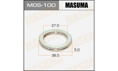 Кольцо уплотнительное выхлопной трубы Masuma, 27x38мм, комплект 2шт, арт. MOS-100