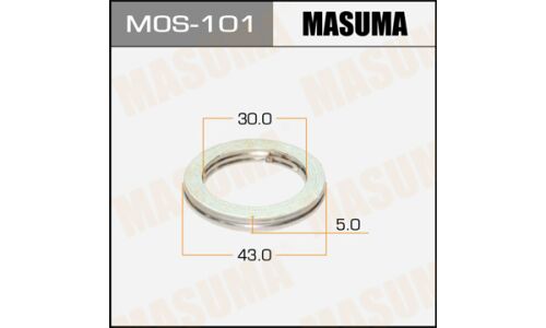 Кольцо уплотнительное выхлопной трубы Masuma, 30x43мм, комплект 2шт, арт. MOS-101