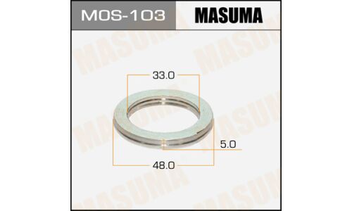 Кольцо уплотнительное выхлопной трубы Masuma, 33x48мм, комплект 2шт, арт. MOS-103