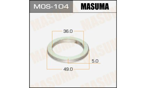 Кольцо уплотнительное выхлопной трубы Masuma, 36x49мм, комплект 2шт, арт. MOS-104