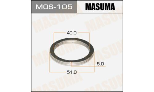 Кольцо уплотнительное выхлопной трубы Masuma, 40x51мм, комплект 2шт, арт. MOS-105