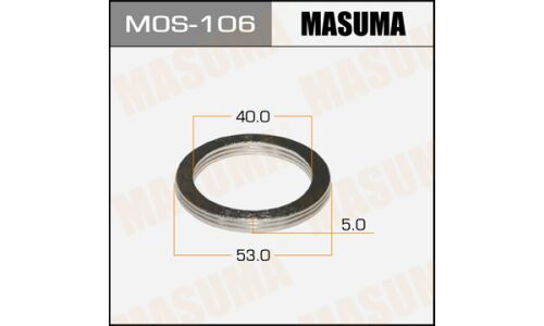 Кольцо уплотнительное выхлопной трубы Masuma, 40x53мм, комплект 2шт, арт. MOS-106