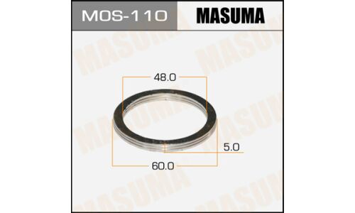 Кольцо уплотнительное выхлопной трубы Masuma, 48x60мм, комплект 2шт, арт. MOS-110