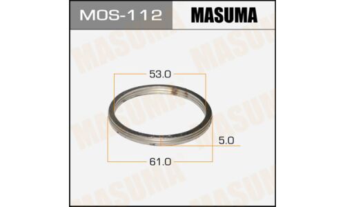 Кольцо уплотнительное выхлопной трубы Masuma, 53x61мм, комплект 2шт, арт. MOS-112