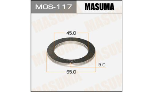 Кольцо уплотнительное выхлопной трубы Masuma, 45x65мм, комплект 2шт, арт. MOS-117