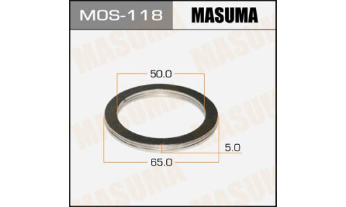 Кольцо уплотнительное выхлопной трубы Masuma, 50x65мм, комплект 2шт, арт. MOS-118