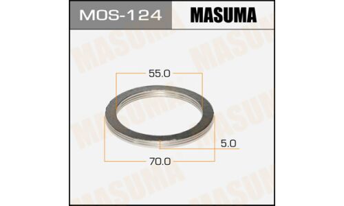 Кольцо уплотнительное выхлопной трубы Masuma, 55x70мм, комплект 2шт, арт. MOS-124