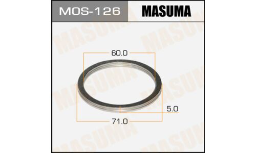 Кольцо уплотнительное выхлопной трубы Masuma, 60x71мм, комплект 2шт, арт. MOS-126