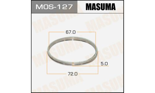 Кольцо уплотнительное выхлопной трубы Masuma, 67x72мм, комплект 2шт, арт. MOS-127