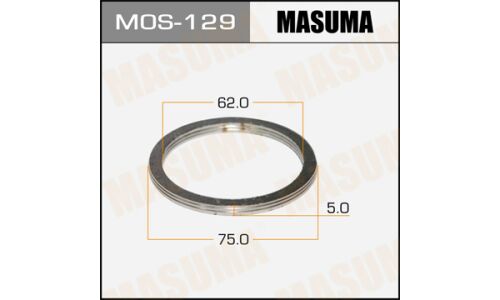 Кольцо уплотнительное выхлопной трубы Masuma, 62x75мм, комплект 2 шт, арт. MOS-129