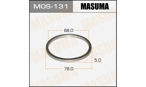 Кольцо уплотнительное выхлопной трубы Masuma, 68x78мм, комплект 2шт, арт. MOS-131