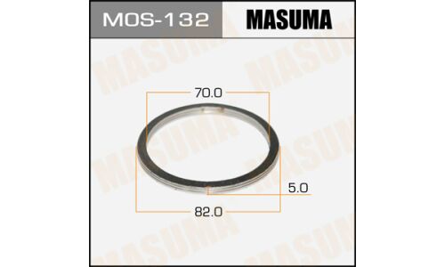 Кольцо уплотнительное выхлопной трубы Masuma, 70x82мм, комплект 2шт, арт. MOS-132