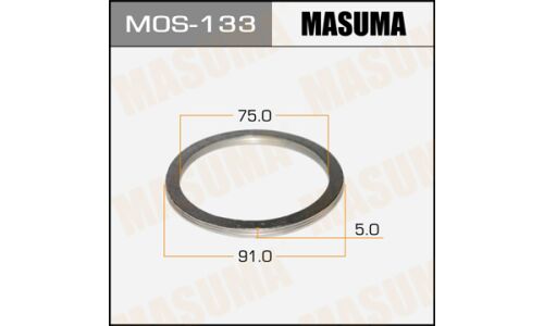Кольцо уплотнительное выхлопной трубы Masuma, 75x91мм, комплект 2шт, арт. MOS-133