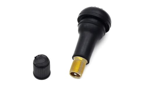 Вентиль для бескамерных колёс, прямой, резиновый, посадочный диаметр Ø15мм, длина 45мм, 1 шт