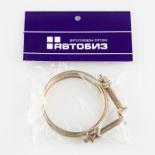 Хомут проволочный Ø57мм, оцинкованная сталь W1, резьба M6x48, диаметр проволоки 2.3мм, комплект 2 шт