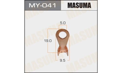 Клемма соединительная (наконечник) Masuma, кольцевая, медь, 10А, под болт Ø5мм, 5 шт, арт. MY-041