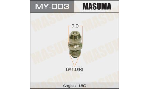 Тавотница Masuma, M6x1(R), угол 180°, упаковка 2 шт, арт. MY-003