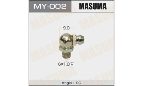 Тавотница Masuma, M6x1(R), угол 90°, упаковка 2 шт, арт. MY-002