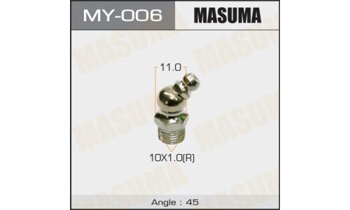 Тавотница Masuma, M10x1(R), угол 45°, упаковка 2 шт, арт. MY-006