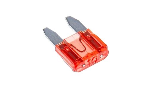 Предохранитель автомобильный, флажковый, мини (MINI S1035-1/FN), красный, 10А, комплект 5 шт