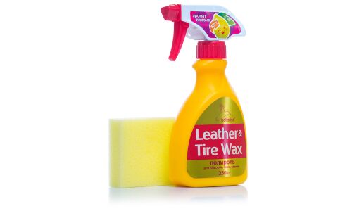 Полироль салона Kolibriya Leather & Tire Wax, для пластика, кожи, винила и резины, с приданием блеска, бутылка с триггером 250мл, арт. 0949