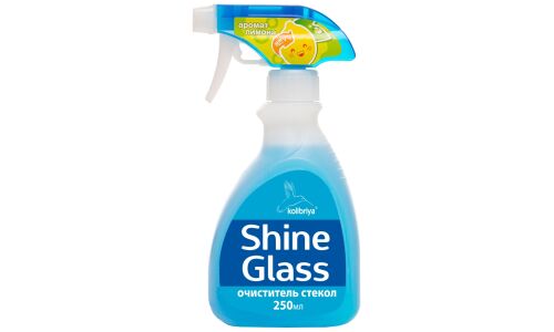 Очиститель стёкол и зеркал Kolibriya Shine Glass, от следов масляной плёнки и органических загрязнений, бутылка с триггером 250мл, арт. 0867