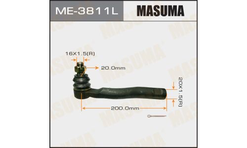 Наконечник рулевой тяги Masuma, левый, арт. ME-3811L
