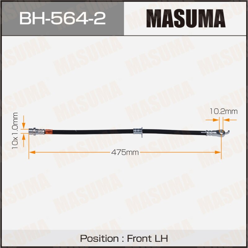 

Шланг тормозной "Masuma" T- /front/ Camry ACV4#, LEXUS ES350 LH
