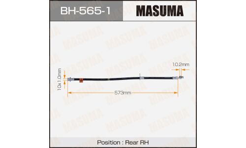 Шланг тормозной Masuma для Toyota Camry, Lexus ES350, задний, правый, арт. bh-565-1