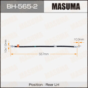 Шланг тормозной Masuma для Toyota Camry, Lexus ES350, задний, левый, арт. bh-565-2 Шланг тормозной Masuma для Toyota Camry, Lexus ES350, задний, левый, арт. bh-565-2