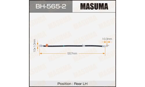 Шланг тормозной Masuma для Toyota Camry, Lexus ES350, задний, левый, арт. bh-565-2