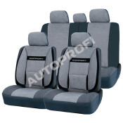 Чехлы AUTOPROFI COMFORT для передних и задних сидений, велюр, серый цвет, 11 предметов Чехлы AUTOPROFI COMFORT для передних и задних сидений, велюр, серый цвет, 11 предметов