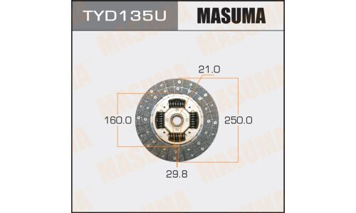 Диск сцепления Masuma (250х160х21х29.8мм), арт. TYD135U