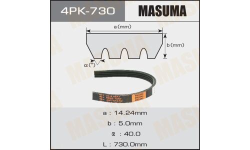 Ремень ручейковый "Masuma" 4PK- 730